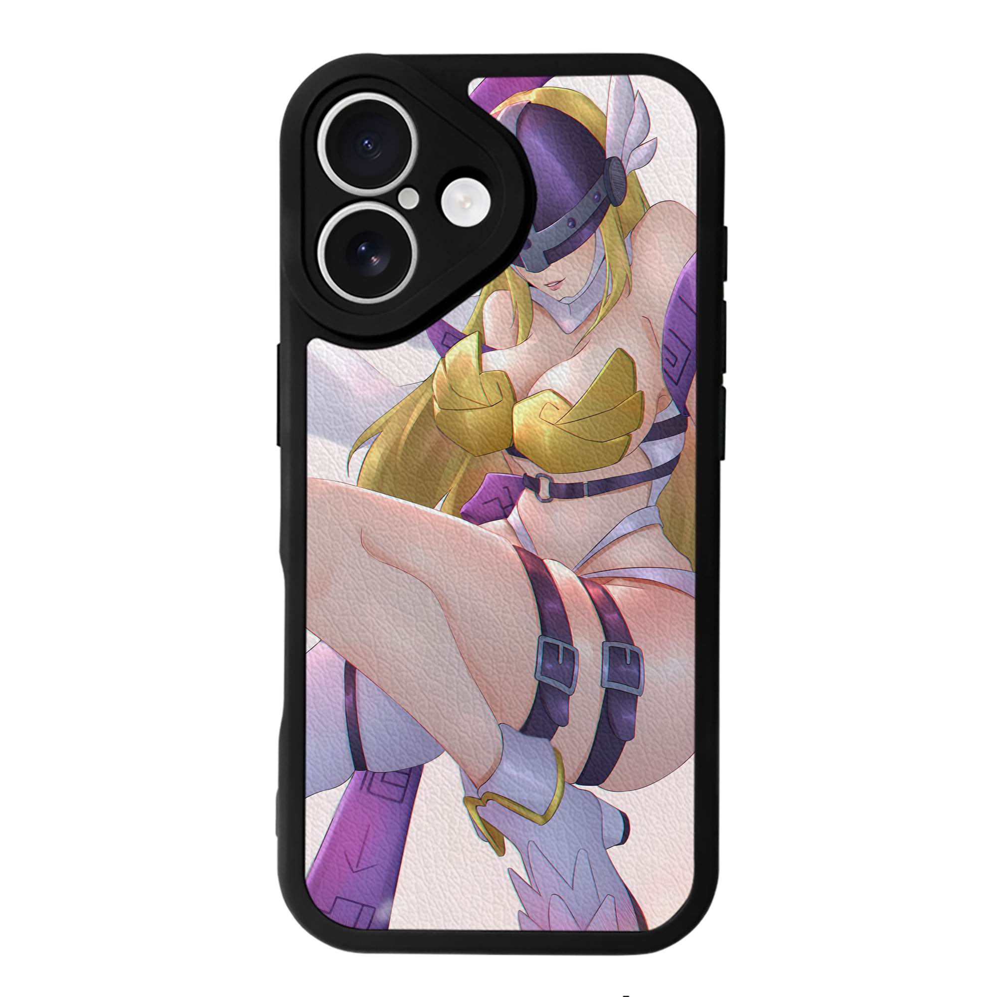 （画像用） Digimon デジタルモンスター/デジモン 【iPhone 16シリーズ対応】シリコンスマホケース（レザー調） 材質：シリコン